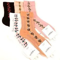 靴下 レディース 韓国ソックス #花柄 #メッシュ #レース #靴下 #ショート丈 #WOMAN ＃Made in Korea