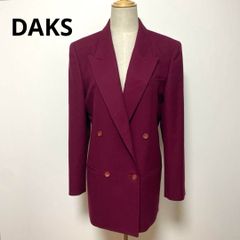 美品 DAKS ダックス ダブル ブレザー ウール 金ボタン 赤 9号 - メルカリ
