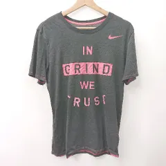 ◇ ⊂Φ NIKE ナイキ プリント 半袖 Tシャツ サイズM ダークグレー レディース E  【1506130012931】