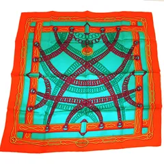 HERMES/scarf/blue/gold/エルメス/スカーフ/青/金/大判 | UTA5