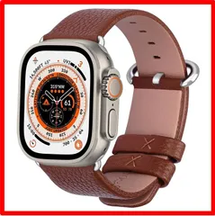 【送料無料 】 42MM/44MM/45MM/49MM_ブラウン Apple Watch対応 バンド 42mm 44mm 45mm 49mm ベルト アップルウ