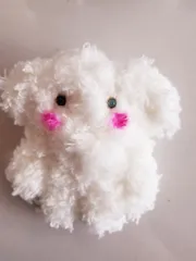 No.843　もふもふモールドール　うちのいぬうさ9号　#双子弟　#妖精　#アートドール　#創作ドール　#ハンドメイド　#うさぎ　#もふもふ　#お守り　#スピリチュアル　#推し　#韓国系　#マスコット　#匿名配送　20240824-02
