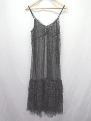 ◇ ⊂ niko and … シースルー　キラキラ　フェミニン ノースリーブ カーディガン サイズF ブラック系 レディース E  【1505290014731】