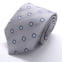 オリヒカ ブランド ネクタイ シルク 小紋柄 総柄 PO メンズ グレー ORIHICA 【中古】