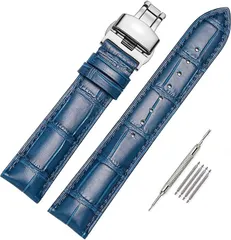 Moran本革時計バンド交換ベルト Dバックル18mm 19mm 20mm 21mm 22mm 23mm 24mm本革 メンズ 腕時計 バンド/防水/防汗