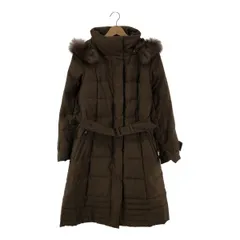 バーバリーBURBERRY LONDON ダウンコート 38サイズ ファー付き レディース アウター 茶色 防寒 21k649-3のサムネイル
