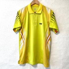 (^w^)b 日本製◎ TSP yamato takkyu ヤマトタッキュウ 卓球 ゲームウェア ユニフォーム ハーフボタン 半袖 シャツ 試合 トップス 練習 トレーニング イエロー メンズ 男性 サイズL