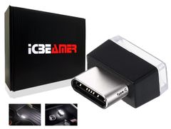 ICBEAMER タイプCアダプター 雰囲気ライト [カラー: ホワイト] | ユニバーサルプラグインミニチュアナイトライト 車内およびトランクアンビエント照明用 取り付け簡単 エネルギー効率の高いLEDテクノロジー [ホワイト] [TYPE-C]のサムネイル