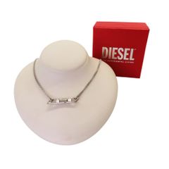 ≪値下げ≫ 【中古】 DIESEL ディーゼル DI1351040 Sterling Silver D Logo ネックレス シルバー 925 50cm レディース メンズ ユニセックス A2404810 【無料ギフトラッピング承ります】