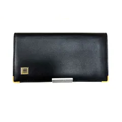 SD2212 美品！ Dunhill ダンヒル  札入れ 二つ折り長財布 ロングウォレット レザー ブラック 金具ゴールド