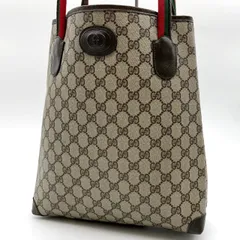 【良品】 GUCCI グッチ トートバッグ ハンドバッグ ショルダーバッグ シェリーライン GG柄 インターロッキング PVC レザー 革 ベージュ 肌色 ブラック 黒色 A4収納可能 ユニセックス 男女兼用 メンズ レディース