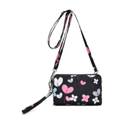 ☆ ブラックハート ☆ ポーチ コンパクト ショルダー mmspouch1225h ショルダーバッグ 財布 ポーチ スマホ ショルダー レディース バッグ バック カバン かばん 鞄 ミニショルダー かわいい スマホポーチ 小さめ 肩掛け 斜めがけ 斜めかけ