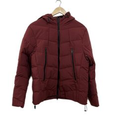 アルマーニジーンズ　ダウンジャケット　レッド　M フェザー　撥水加工　派手 アルマーニジーンズ ダウンジャケット レッド M フェザー 撥水