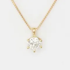 K18YG 18金　0.15ct　一粒ダイヤ　ダイヤモンドネックレス