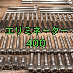 ステンレス製 エリミネーター400 ZL400A 左右エンジンカバーボルト 合計15本