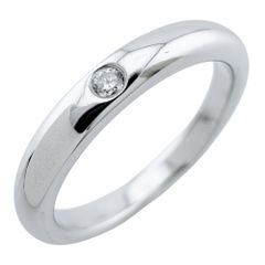 ティファニー エルサ・ペレッティ スタッキング バンド リング 指輪 8号 Pt950プラチナ ダイヤモンド レディース  TIFFANY&Co.  中古 ティファニー
