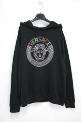 VERSACE ヴェルサーチ メデューサ プリント パーカー ブラック