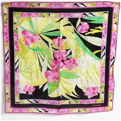 レオナール ミニスカーフ マルチカラー 花柄 中古 ABランク LEONARD