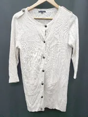 ◇ SHIPS シップス リネン100% 薄手 長袖 カーディガン サイズM ライトベージュ レディース P  【1407100045044】