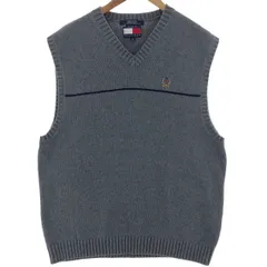古着 90年代~ トミーヒルフィガー TOMMY HILFIGER Vネック コットンニットベスト メンズXL相当 ヴィンテージ/eaa381024