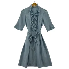 STRAWBERRYFIELDS ストロベリーフィールズ フリルデザインワンピース size表記なし/ライトブルー