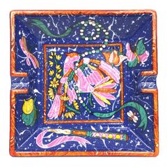 HERMES アッシュトレイ 灰皿 鳥 花 蝶 ブルー aq11766 エルメス 灰皿 - メルカリ