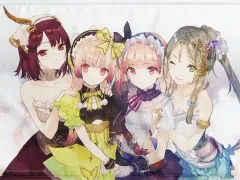 【中古】タペストリー [単品] ソフィー＆リディー＆スール＆フィリス 復刻イラストB2タペストリー 「PS4/Switchソフト アトリエ ～不思議の錬金術士 トリロジー～ DX」 ガストショップ有償特典
