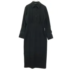 ZARA ザラ 長袖 ロング丈 シャツワンピース S ブラック レディース 古着