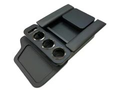 ハイエースS-GL標準 コンソール ブラックレザー2段四角ドリンク 