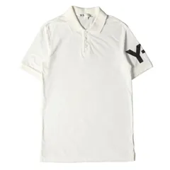 Y-3 ワイスリー ポロシャツ サイズ:M スリーブ ラバー ロゴ 半袖 鹿の子 ホワイト 白 トップス カジュアル コットン100% ブランド カジュアル シンプルのサムネイル