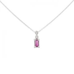 K18WG ルビー ネックレス 0.12CT