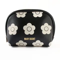 MHR0260 MARY QUANT マリークワント ポーチ 黒 ブラック×ホワイト 小物入れ