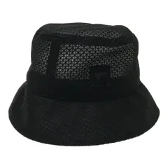 中古 ビームスゴルフ BEAMSGOLF バケットハット  59cm 黒 ブラック B.G.THREE メッシュ 美品