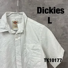 Dickies ディッキーズ ホワイト シャツ 半袖 レディース L 夏服 無地 胸ポケット KS920WH 古着 TK10177のサムネイル
