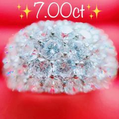 ※完全オーダー制★7.00ct★✨ダイヤモンド大振りパヴェリング指輪