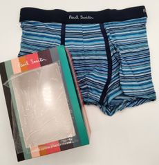 【Sサイズ】Paul Smith(ポールスミス) ボクサーパンツ ブルー ストライプ 1枚 メンズボクサーパンツ 男性下着 M1A/914C/E5PCKL