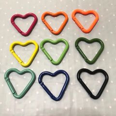 B-①❤︎パステルカラー ハート型 カラビナ 1個