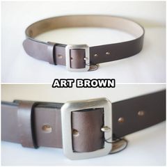 ARTBROWN(アートブラウン)メンズ　レザーベルト　 VGB40142AB 本革 40mm幅ギャリソンベルト クロムエクセル