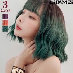 すそ派手カラー　グラデーション　ウェーブ　ボブ