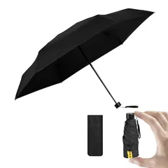 【2025新登場】 日傘 折りたたみ傘 UVカット 遮光 遮熱 晴雨兼用 超軽量 コンパクト 紫外線遮断 日焼け防止 耐風撥水 梅雨対策 携帯便利 収納ポーチ付き メンズ レディース 男女兼用 母の日 父の日 プレゼント (黒) 0