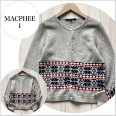 A0253【美品♪】マカフィー　ノルディック柄カーディガン