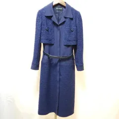 #wnc ミスアシダ missashida ワンピース 7 青系 ツイード ベルト付き レディース [929503]