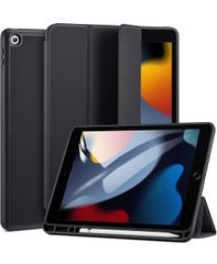 ★ESR iPad 9世代 ケース 10.2インチ 第9/8/7世代通用(2021/2020/2019年) スリムな三つ折りスタンドケース ペンシルホルダー付き Reboundシリーズ ブラック