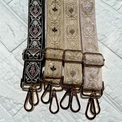 インド刺繍リボン　ショルダーストラップ　ショルダーベルト　スマホストラップ　ハンドメイド　＊No.24