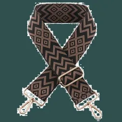 【在庫セール】幅広 肩掛け 太め ワイド ベルト 単品 ショルダー 付け替え 交換用 バッグ 肩紐 柄 ショルダーストラップ 刺繍 BAG エスティメイション] STRAP SHOLDER [Estimation ヘリンボーン