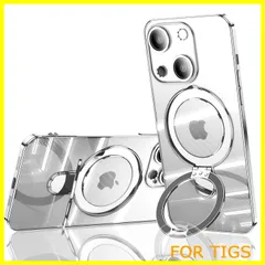 【在庫処分】JOOBOY iPhone 15 Plus 用 ケース MagSafe対応 クリア リング付き メッキ仕上げ レンズカバー付き ソフトTPU 耐衝撃 傷に強い背面 ワイヤレス充電 ストラップホール付き アイフォン15 プラス 磁気カバー (iPho