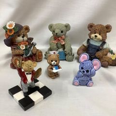 くまの置物　6個まとめ売り　陶器　樹脂　かわいい　C581