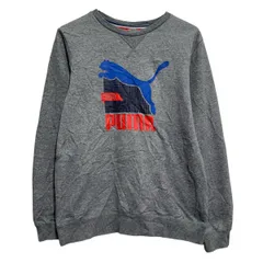 PUMA ロゴスウェット トレーナー XL キッズ 160～ グレー プーマ プルオーバー 裏起毛 スポーティー 古着卸 アメリカ仕入 a702-6978のサムネイル