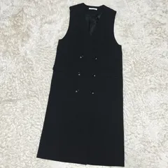 【極美品】BEAUTY＆YOUTH UNITED ARROWS　2023 ツイル ジャンパー スカート ＆ ジレ 2way　XSサイズ　ロング　Vネック　ダブル　ストレッチ