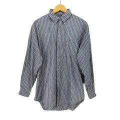 ラルフローレン RALPH LAUREN 90s YARMOUTH ポニー刺繍 ストライプ ボタンダウンシャツ メンズ  16-33